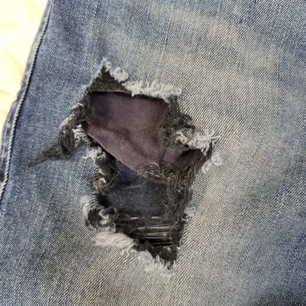 Diesel Jeans‎ Mens 30x32 Thommer Slim Skinny Very Distressed Holes Rock And Roll
